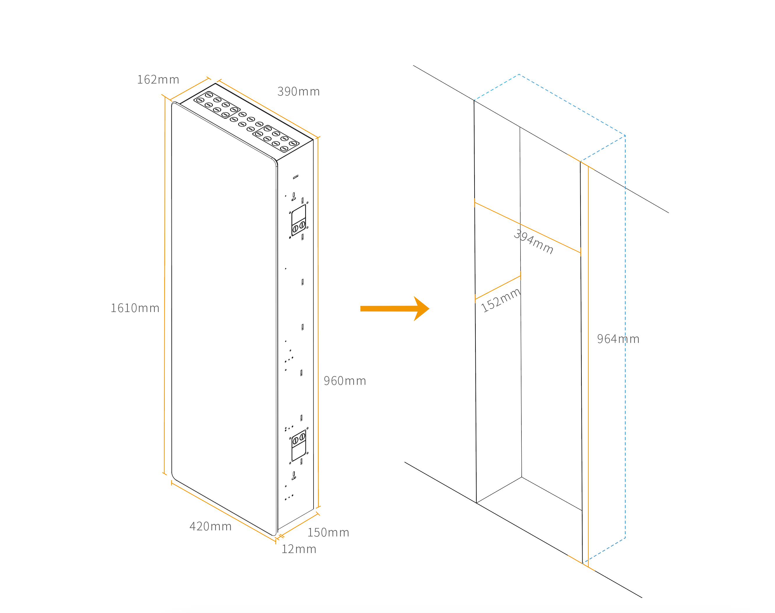 暗裝立體示意圖