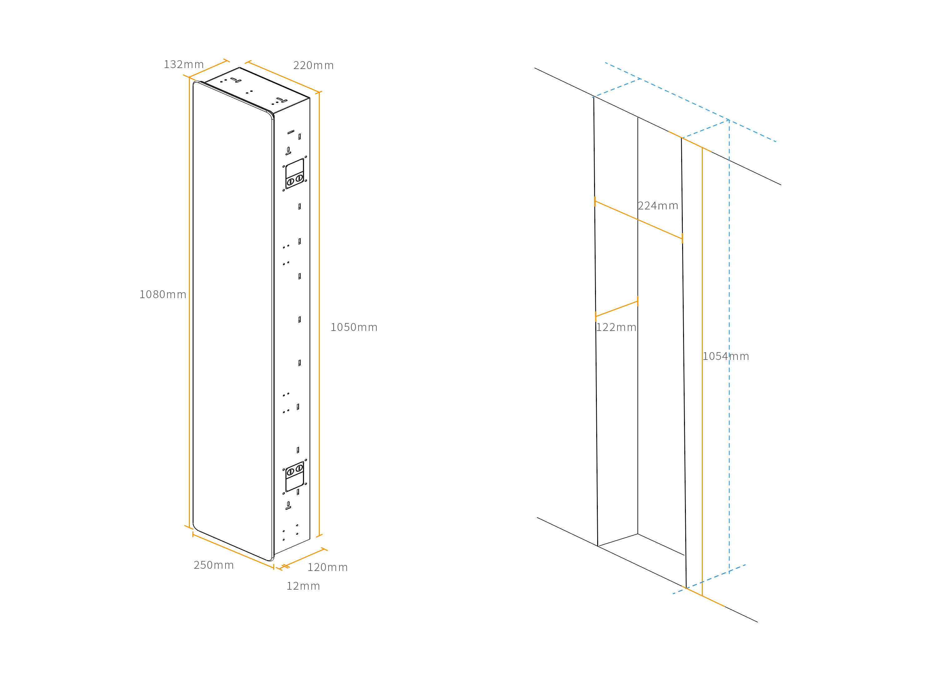 暗裝立體示意圖
